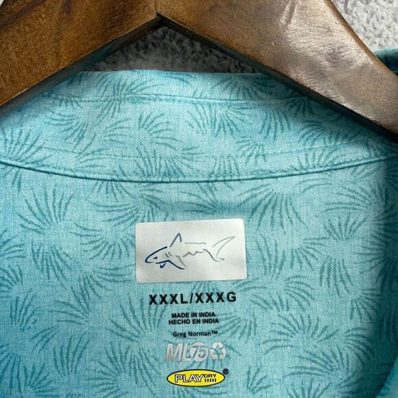 NEW Greg Norman ML75 Men's 3XL Golf Polo Shirt  Blue Printed - Picture 7 of 11